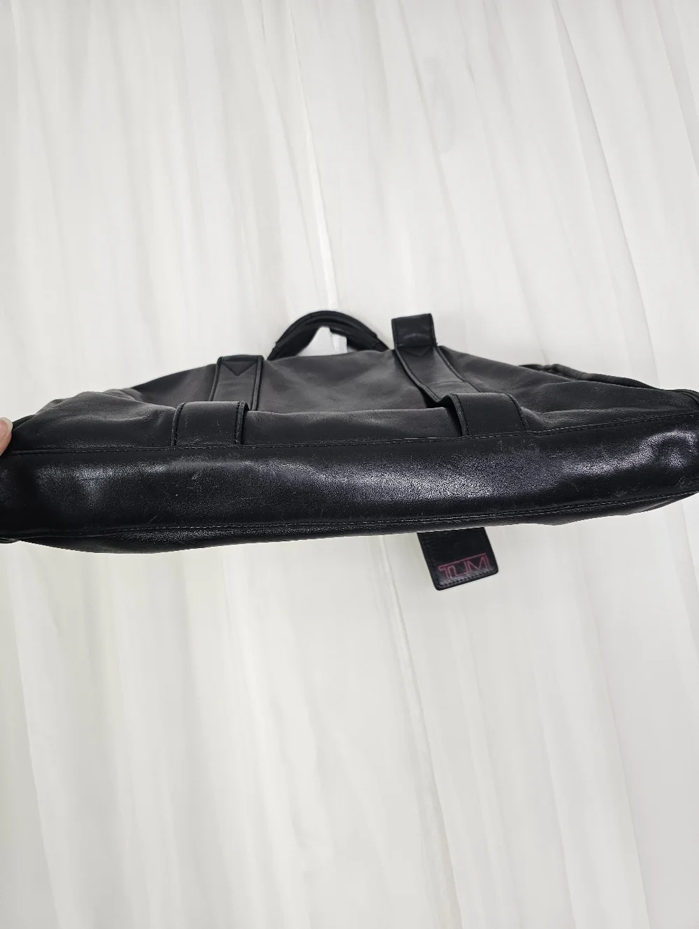 Tumi Alpha 907D3 Slim Portfolio Briefcase Vintage Sleek Black Napa Leather